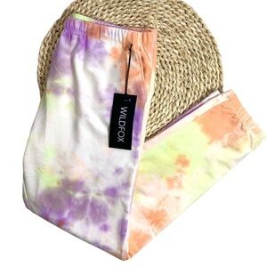 Wildfox Tie Dye Sherbet Baggy Beach Jogger Rory Pull On Sweatpants Size Mediun